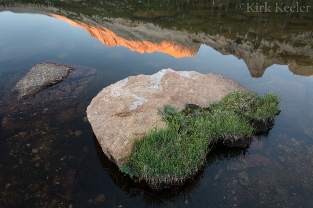 Rock and Grass, Sunset on Matthes Crest