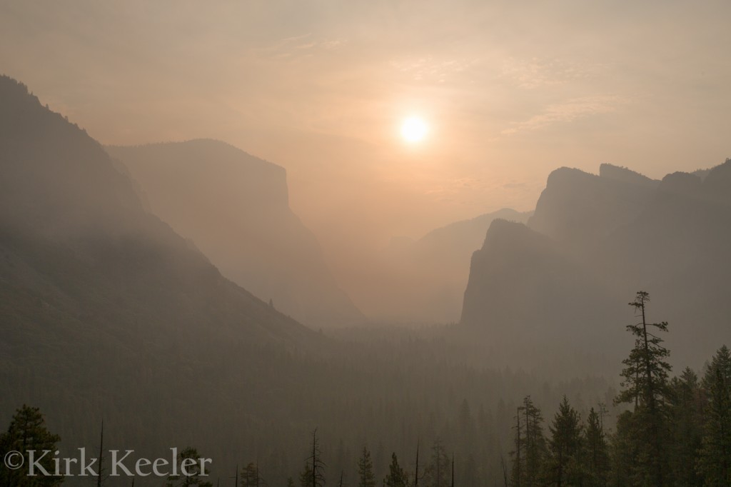 Smokey Sunrise From Tunnel View, July 28th