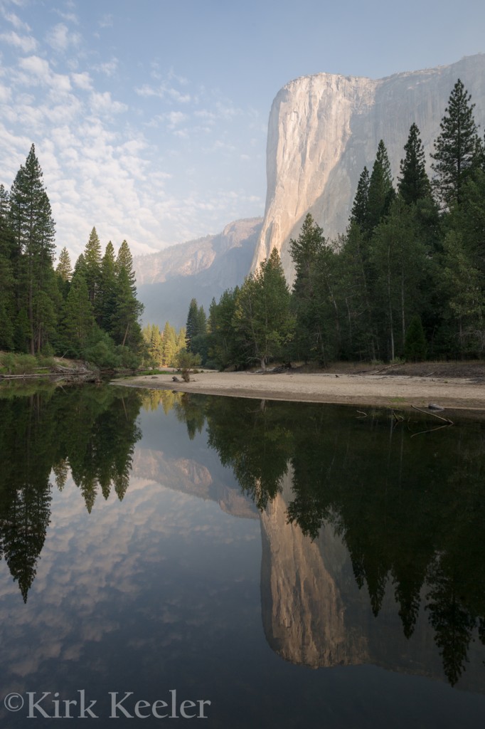 El Capitan and Merced River, July 29th, 7:45am
