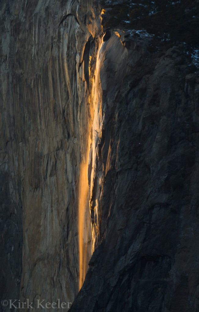 Horsetail Falls, February 17, 2012, 5:28 pm