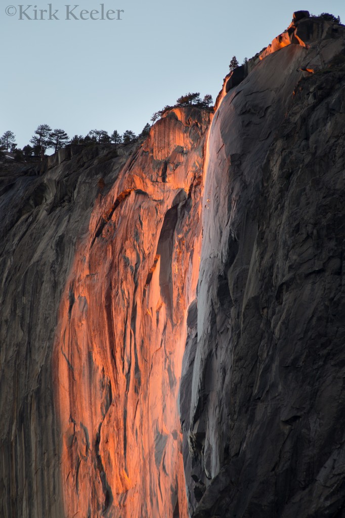 Horsetail Fall, February 3, 2013, 5:26 pm