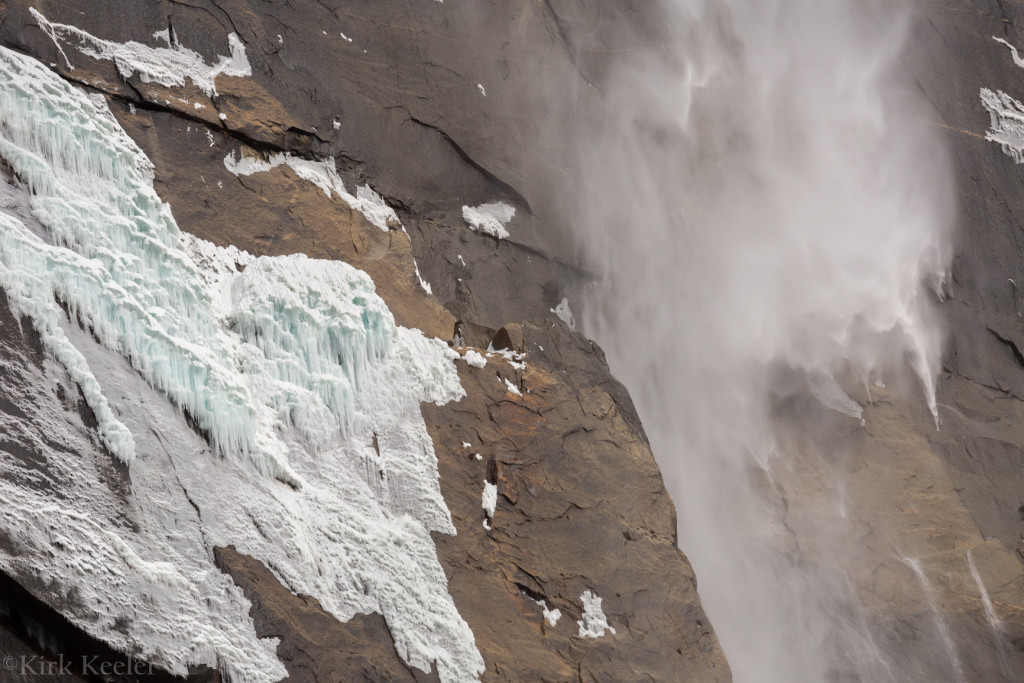 Close-up of icicles, Upper Yosemite Falls