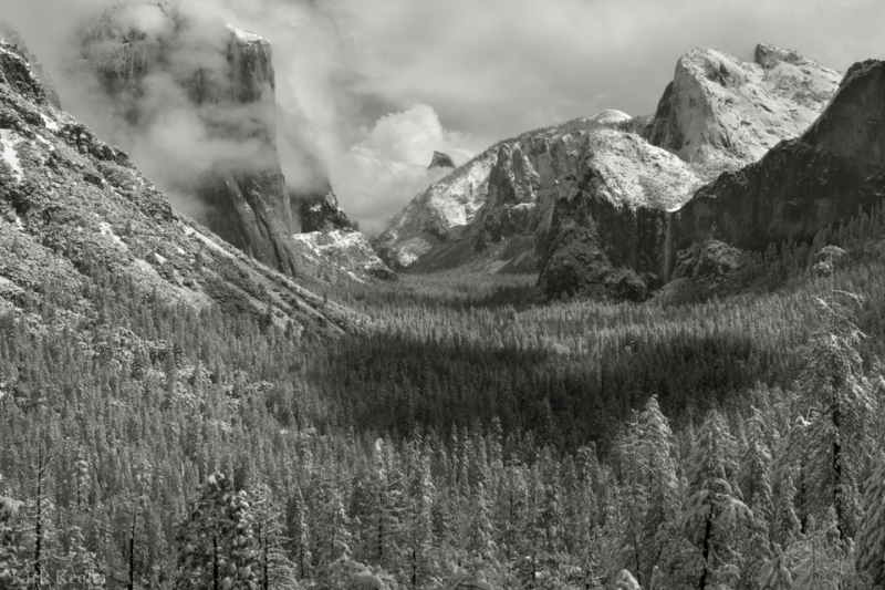 Winter Snow, Tunnel View, Yosemite Valley