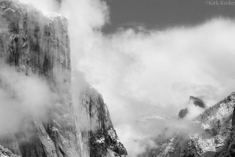Clearing Clouds around El Capitan & Half Dome, Yosemite Valley