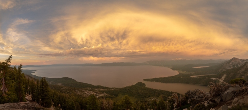 Thunderstorm over Lake Tahoe, from Jake's Peak