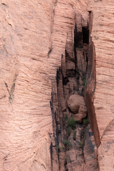 Fissure in Cliff, Red Rock Canyon, Nevada