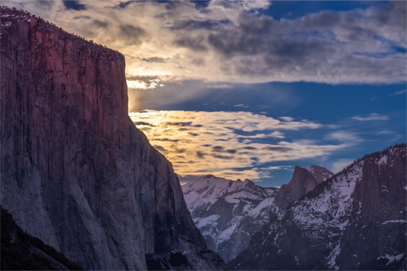 Moonlit Clouds over Yosemite Valley